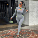 Sleeveless Jumpsuits+Hooded Crop Top 2 Piece Sets GLF-8028