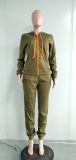 Casual Hooded Long Sleeve Plush Two Piece Suits NK-8563