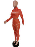 Casual Sports Long Sleeve Two Piece Pants Set MEM-8306