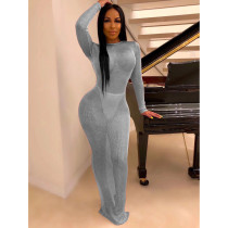 Sexy See Though Backless Split Long Club Dress SMR-9786