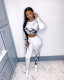 Casual Printed Long Sleeve Two Piece Pants Set SFY-200