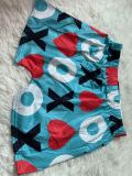 Plus Size Sexy Printed Bodycon Mini Shorts LUO-3089