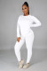 Solid Long Sleeve O Neck Casual Two Piece Sets SFY-217