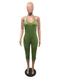 Solid Color Casual Jumpsuit OMY-8051