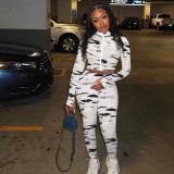 Colorful Printed Long Sleeve Two Piece Pants Set TE-4178