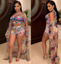 Sexy Printed Bikinis 3 Pieces Swimsuits OD-68233