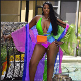 Sexy Swimsuits One Piece Swimwear+Long Cloak BN-9113