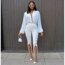 Solid High Waist Leggings Step Foot Pants ASL-6356