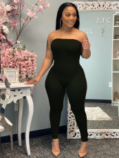 Solid Off Shoulder Tight Tube Jumpsuits WSM-5228