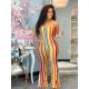 Sexy Printed Off Shoulder Flared Jumpsuit XYF-9086