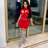 Sexy Hollow Top+Bra+Shorts 3 Piece Sets XYF-9092