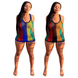Sexy Mesh Breathable Sleeveless Mini Dress MEM-8220