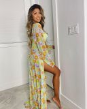 FLoral Print Swimwear Padded Bikinis 3 Piece Sets MEM-8342
