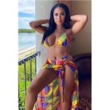 Sexy Printed Bikinis 3 Piece Sets MEM-8350