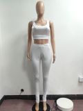 Sexy Solid Backless Sleeveless 2 Piece Pant Sets JPF-1037
