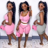 Casual Fitness Tank Top And Shorts 2 Piece Sets GLF-7023