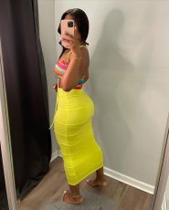 Solid Sexy Hole Slim Long Skirt MTY-6533