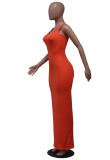 Solid Color Simple Fashion Sleeveless Long Dress YS-8810
