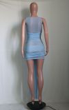 Sexy Sleeveless Mesh See Through Bandage Club Dress YS-8801