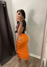 Sexy Solid Hole Hollow Out Long Skirt LX-6900