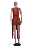 Sexy Sleeveless Mesh See Through Bandage Club Dress YS-8801