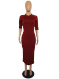 Plus Size Fashion Casual Dress YS-8221