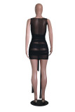 Sexy Sleeveless Mesh See Through Bandage Club Dress YS-8801