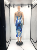 Sexy Leopard Print Spaghetti Strap Midi Dress JRF-3638