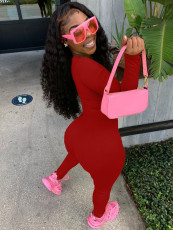 Sexy Solid Long Sleeve Hollow Jumpsuit BGN-185