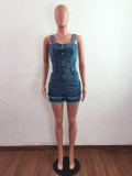 Denim Sleeveless Jeans Romper LX-6905