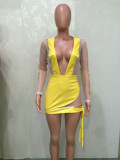 Sexy Leather Mesh Patchwork Club Dress BN-9293