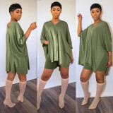 Bat Sleeve Two Piece Short Set ASL-6235