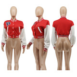 Casual Printed Full Sleeve Short Baseball Jacket WSYF-5891