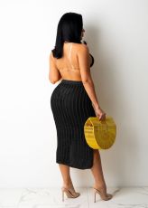 Sexy Mid- Waist Hollow Out Midi Skirt LSD-81018