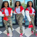 Casual Printed Full Sleeve Short Baseball Jacket WSYF-5891