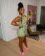 Sexy Printed Sleeveless Bodysuit+Shorts Two Piece Sets CHY-1335