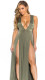Sexy Solid Sleeveless High Split Long Club Dress MZ-2003