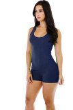 Casual Solid Sleeve One-Piece Romper MZ-2088