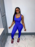Casual Solid Sleeveless Slim Jumpsuit MZ-2546