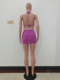 Fashion Sexy Spring And Summer Bikini Halterneck Swimwear Three Piece Set AL-200