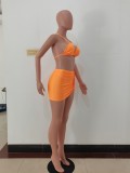 Fashion Sexy Spring And Summer Bikini Halterneck Swimwear Three Piece Set AL-200
