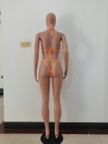 Fashion Sexy Spring And Summer Bikini Halterneck Swimwear Three Piece Set AL-200