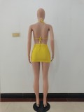 Fashion Sexy Spring And Summer Bikini Halterneck Swimwear Three Piece Set AL-200