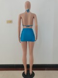 Fashion Sexy Spring And Summer Bikini Halterneck Swimwear Three Piece Set AL-200