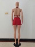 Fashion Sexy Spring And Summer Bikini Halterneck Swimwear Three Piece Set AL-200