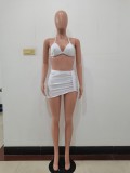 Fashion Sexy Spring And Summer Bikini Halterneck Swimwear Three Piece Set AL-200