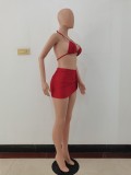 Fashion Sexy Spring And Summer Bikini Halterneck Swimwear Three Piece Set AL-200