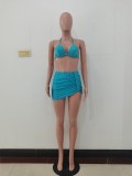 Fashion Sexy Spring And Summer Bikini Halterneck Swimwear Three Piece Set AL-200
