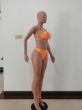 Fashion Sexy Spring And Summer Bikini Halterneck Swimwear Three Piece Set AL-200