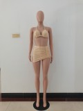 Fashion Sexy Spring And Summer Bikini Halterneck Swimwear Three Piece Set AL-200